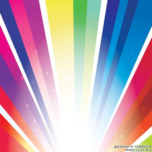 Rays of Color Vector