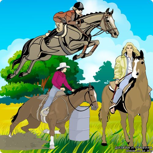 75 векторных коней