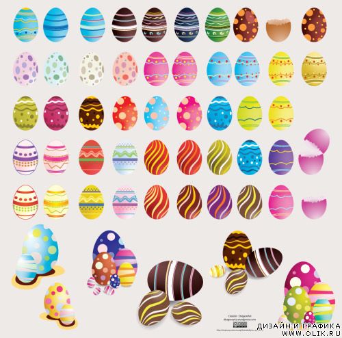 Easter Eggs Vector 2