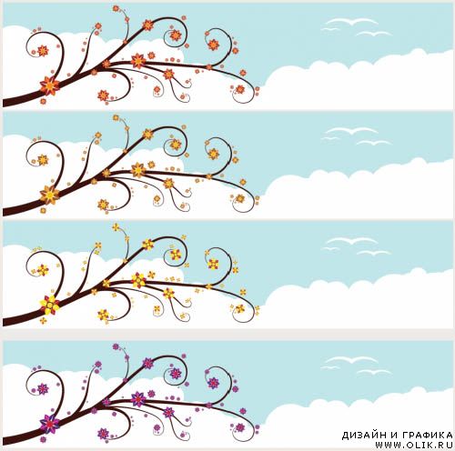 Springtime Banner Vector