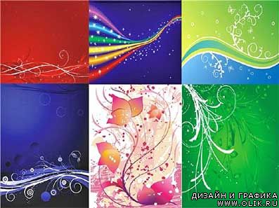 HQ Swirl Vector Backgrounds