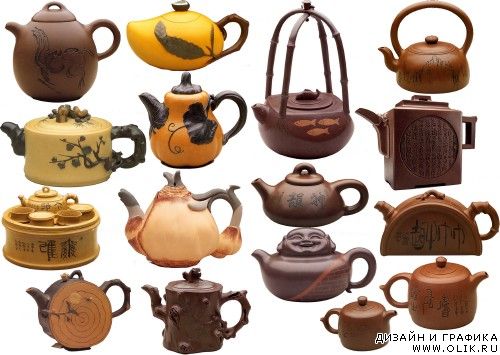 Clay teapots - Psd