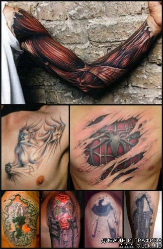 Pictures of 3D Тattoos
