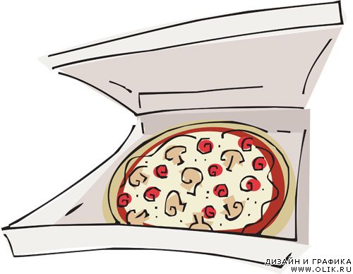 Пицца на прозрачном фоне