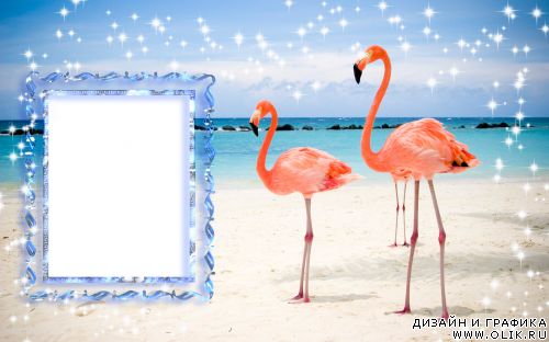 Рамочка для фото - Розовый фламинго