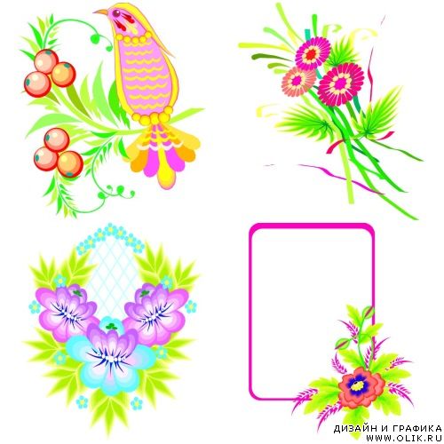 Flower Patterns & Frames