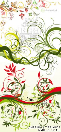 Векторный клипарт - Decorative Floral Background