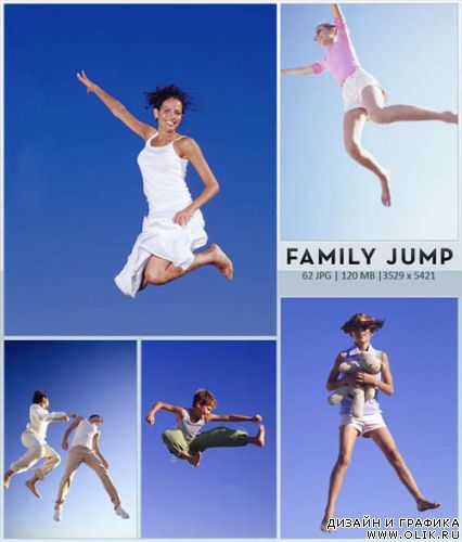 Клипарт - В прыжке / Family Jump