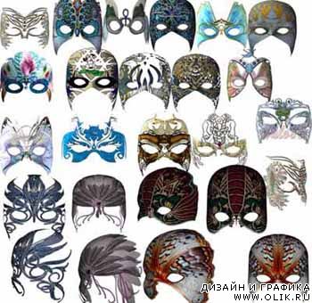 Клипарт - Карнавальные маски