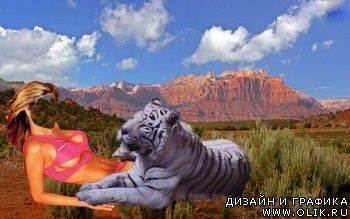 Шаблон для фотошопа - Загарают