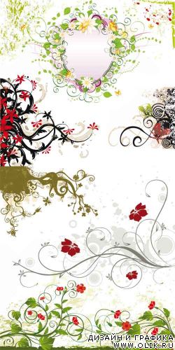 Векторный клипарт - Floral Illustration