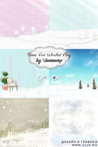 Скрап-набор Time for Winter Play от Verascrap