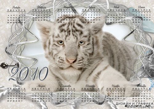Календарь 2010 с тиграми