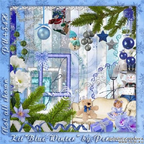 Скрап набор - Blue Winter