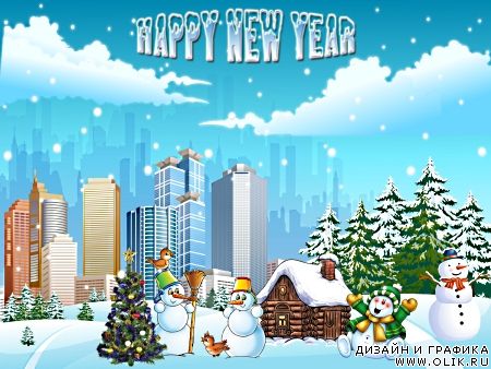 Happy New Year PSD Template