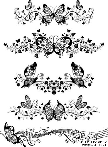 Floral Patterns with Butterflies