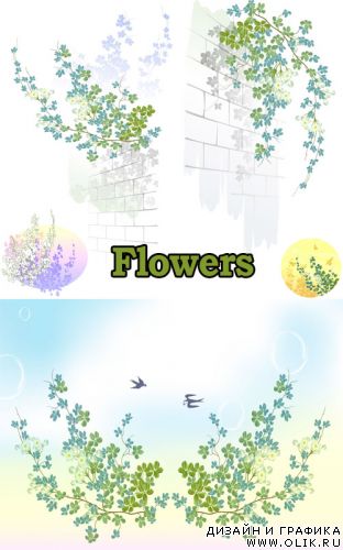 Flowers vectors 5