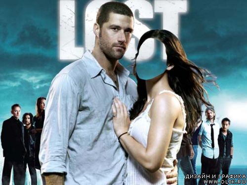 Шаблон для фотошоп - Затерянные