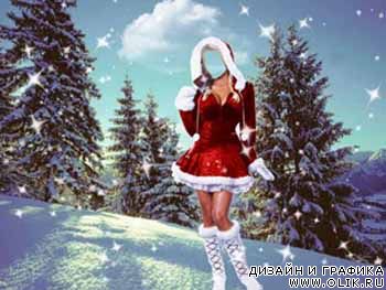 Шаблон для фото - Волшебная зима