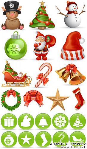 Vector Christmas icons