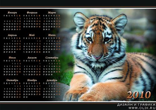 Календарь 2010 ТИГРЫ(1)