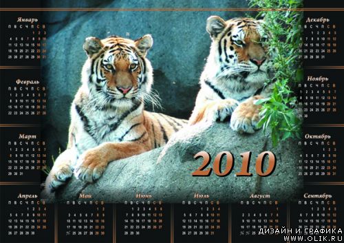 Календарь 2010 ТИГРЫ(5)