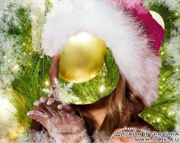 Шаблон для фото - Снегурочка