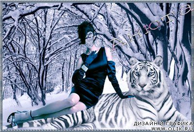 Женский костюм для фотошоп - Королева тигров