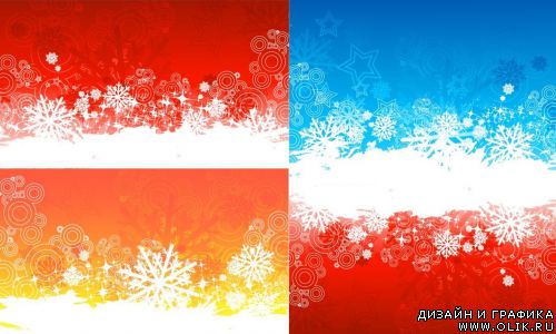 Set of two abstract christmas background