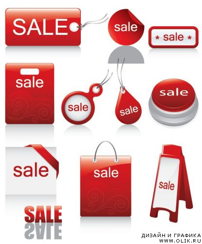 Various sale design elements