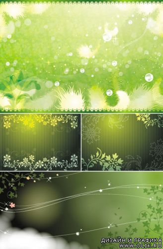 Green vector backgrounds