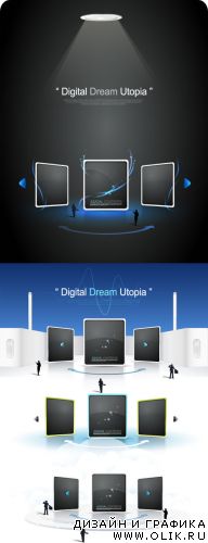 Векторный клипарт - Digital Dream Utopia