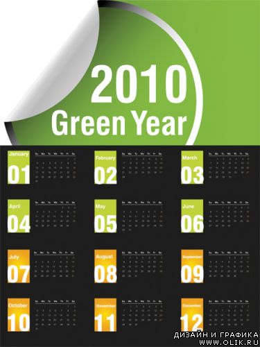 Calendar Green year