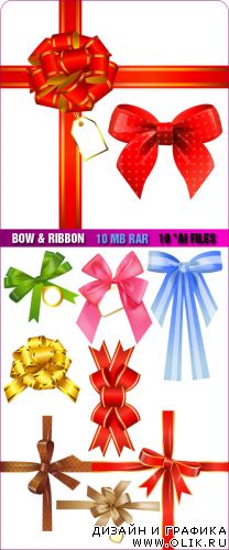 Векторный клипарт - Bow & Ribbon