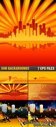 Векторный клипарт - Sun Backgrounds Векторный клипарт - Sun Backgrounds