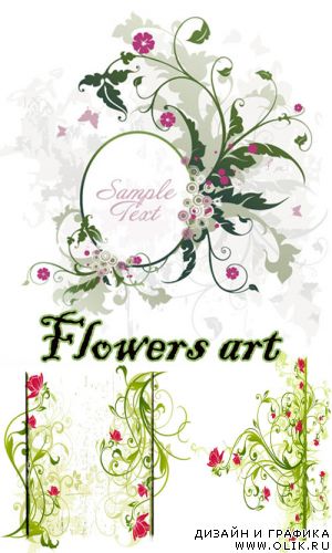 Flowers art vectors 2 Flowers art vectors 2