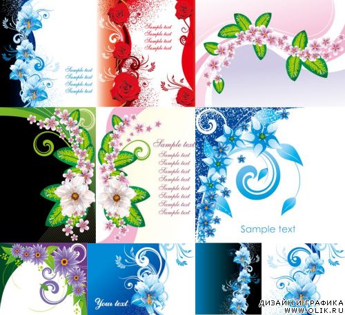 Floral Semple Text Vector Floral Semple Text Vector