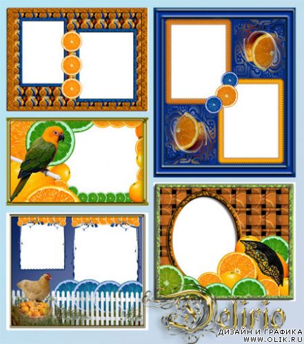 Рамки для фотошоп - «Апельсин»