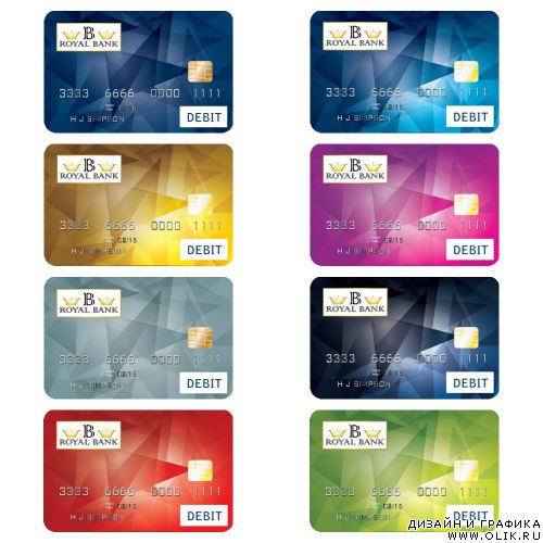 Bank Card Design Vector