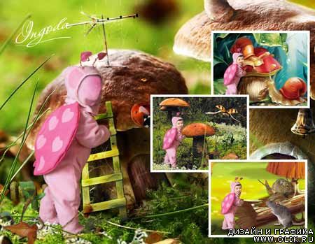 шаблон для фотомонтажа -  Жучок