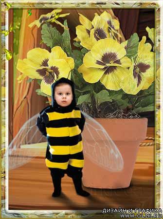 шаблон для фотомонтажа - Пчелка