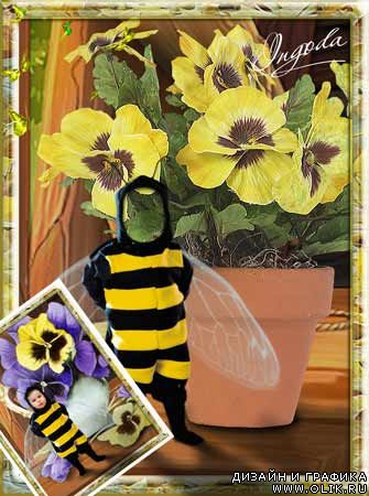 шаблон для фотомонтажа -   Пчелка