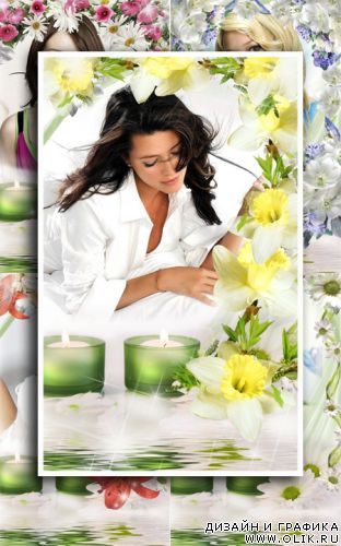 Рамочки для оформления фото - две свечи