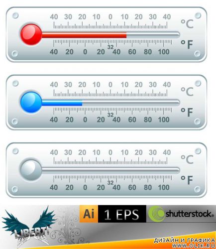 Horizontal thermometers