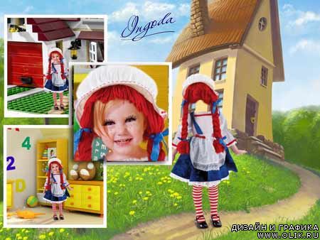 шаблон для фотомонтажа - Кукла