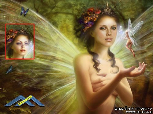 Шаблон Две феи