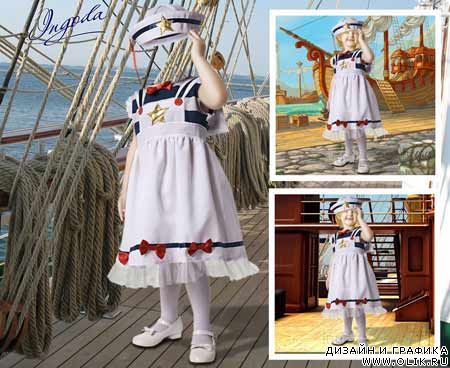 шаблон для фотомонтажа -  Морячка