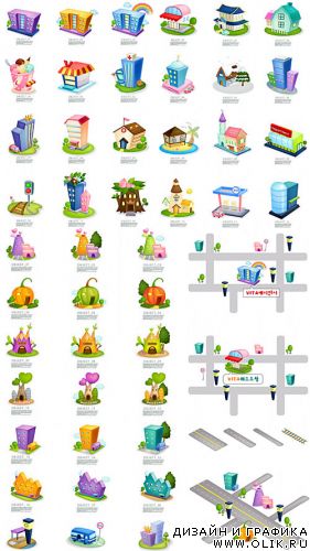 Buildings icons Buildings icons