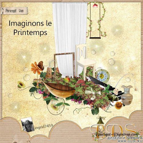 Скрап-набор - Imaginons le Sprintemps