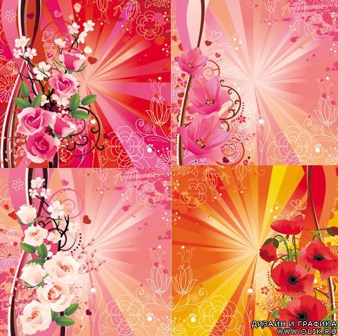 Spring & Summer Floral Backgrounds